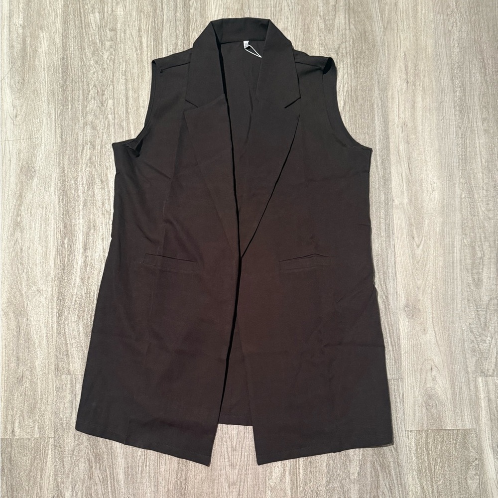 Meaveor Black Sleeveless Women's Jacket